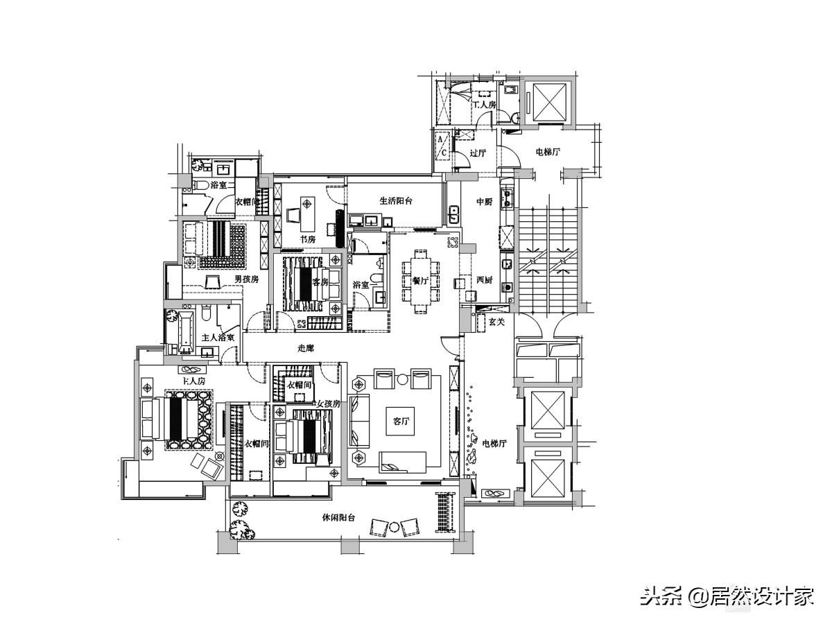 185㎡新中式風格裝修，即有國風韻味，又有現(xiàn)代潮流